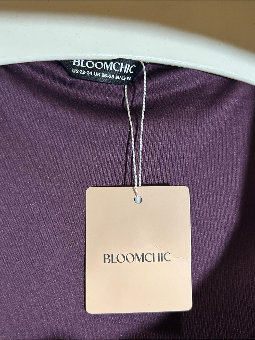 BloomChic Deep Plum Lace Midi Dress - Picture 8 of 8